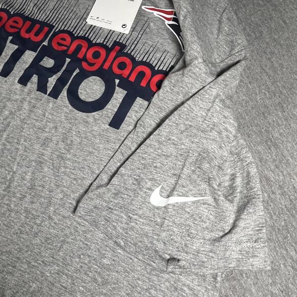 NWT Nike New England Patriots Men's Medium Gray Activewear T-Shirt NFL Nike Logo - Picture 4 of 7